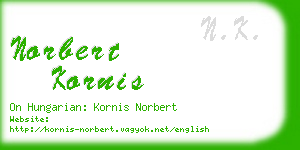 norbert kornis business card